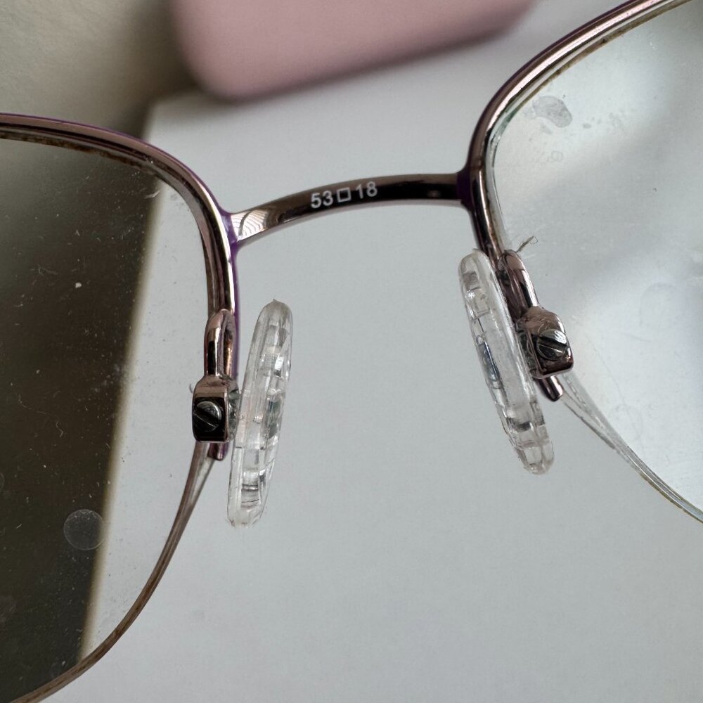 TOUS Semi Rimless Rectangular Eyeglasses Bear Log… - image 5